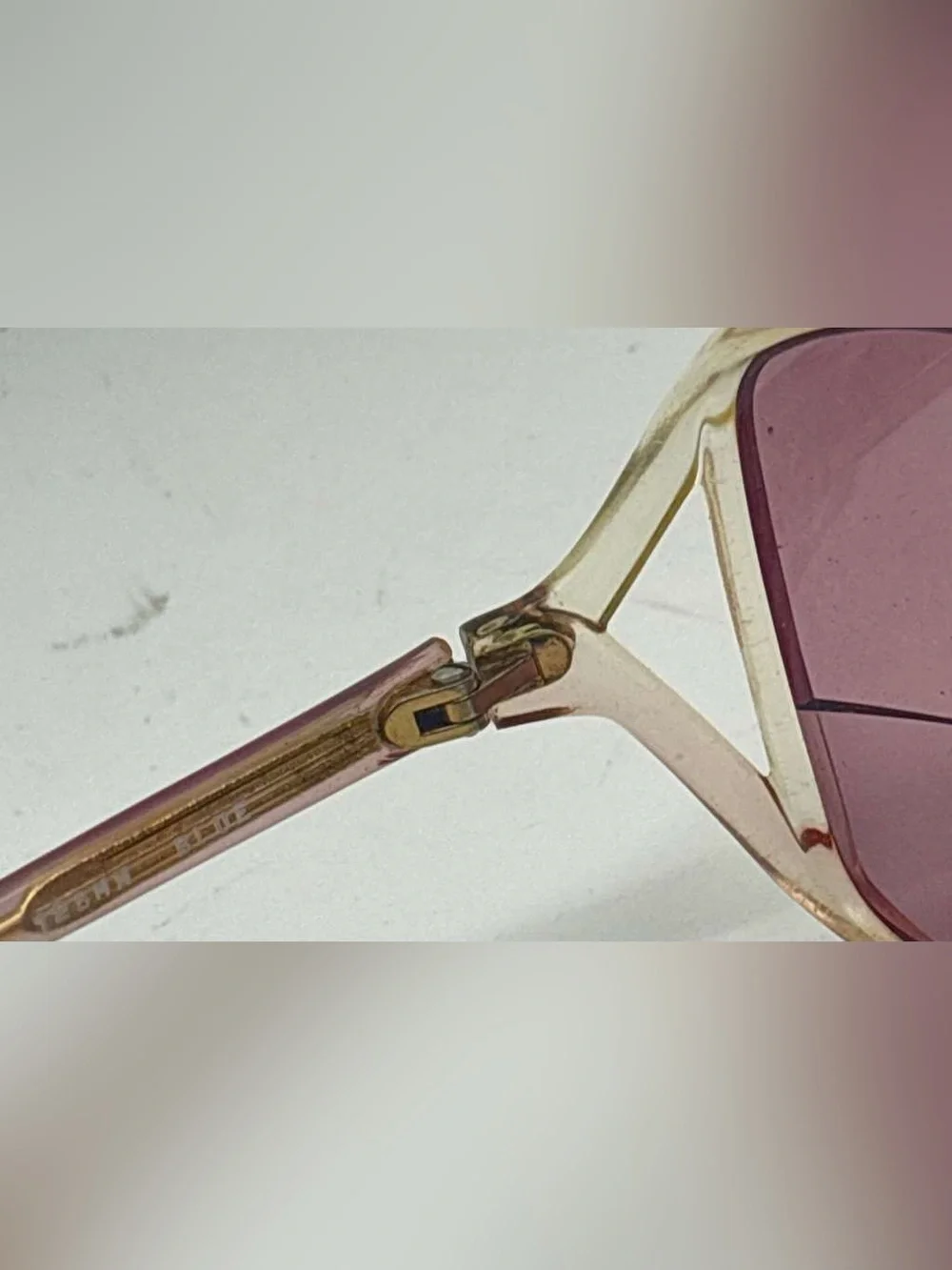 Vintage Impulse Brown Translucent Oval Sunglasses Frames Only Hong Kong